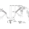 Gembird Adjustable desk 2-display