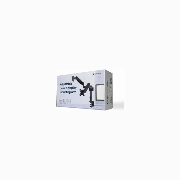 Gembird Adjustable desk 2-display mount