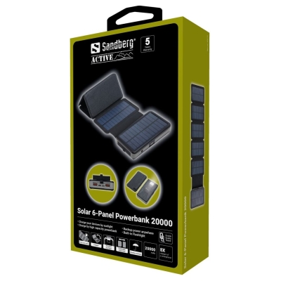 Sandberg Solar 6-Panel Powerbank 20000