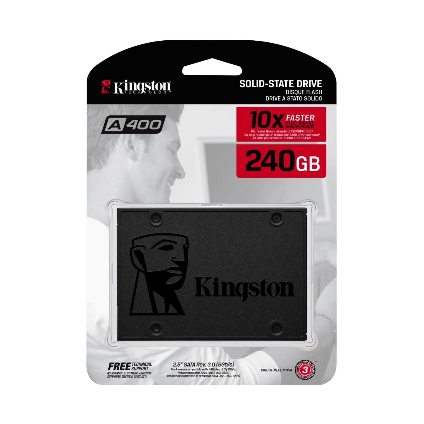 Kingston 240GB SSD A400 SATA3 6.4cm
