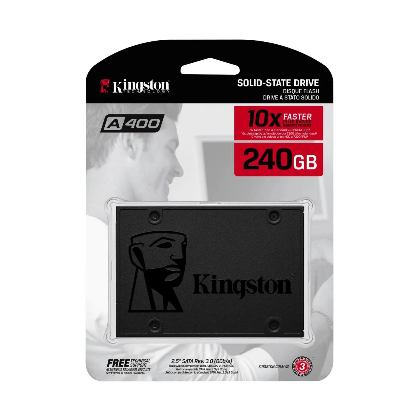 Kingston 240GB SSD A400 SATA3 6.4cm
