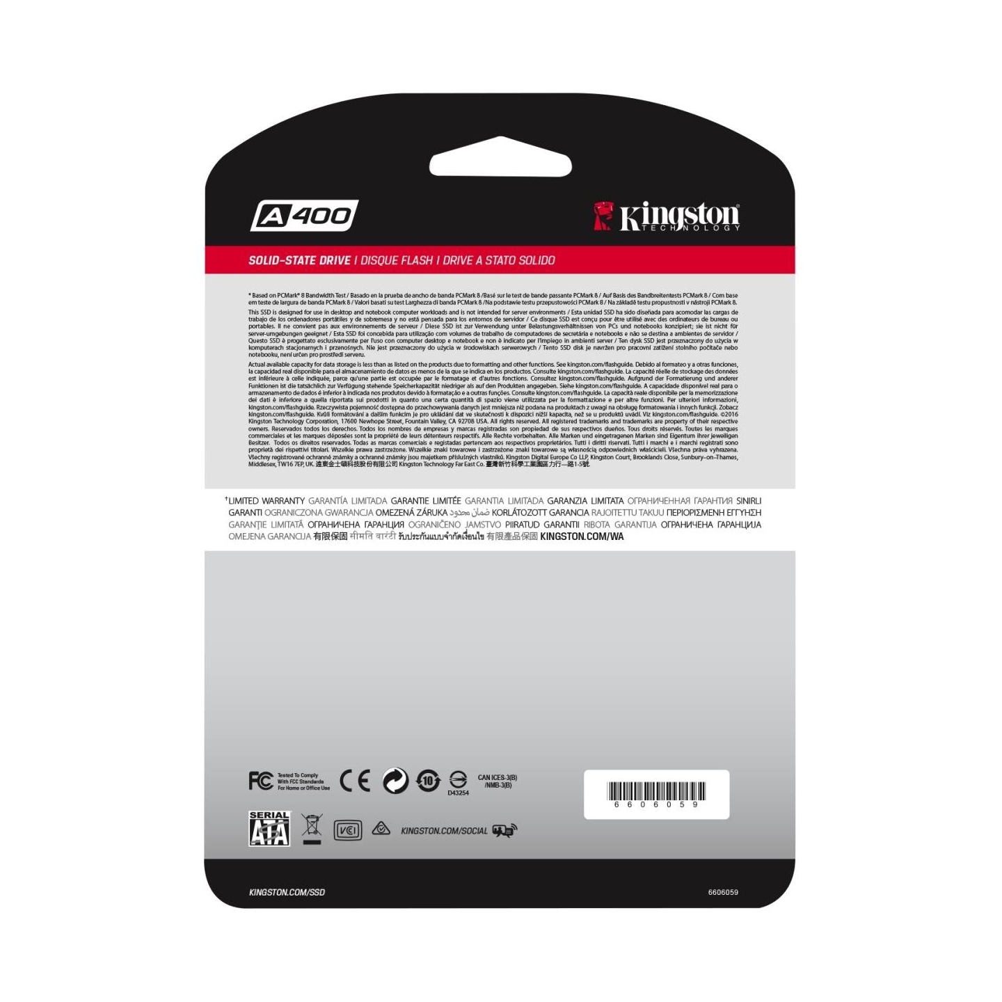 Kingston 240GB SSD A400 SATA3 6.4cm