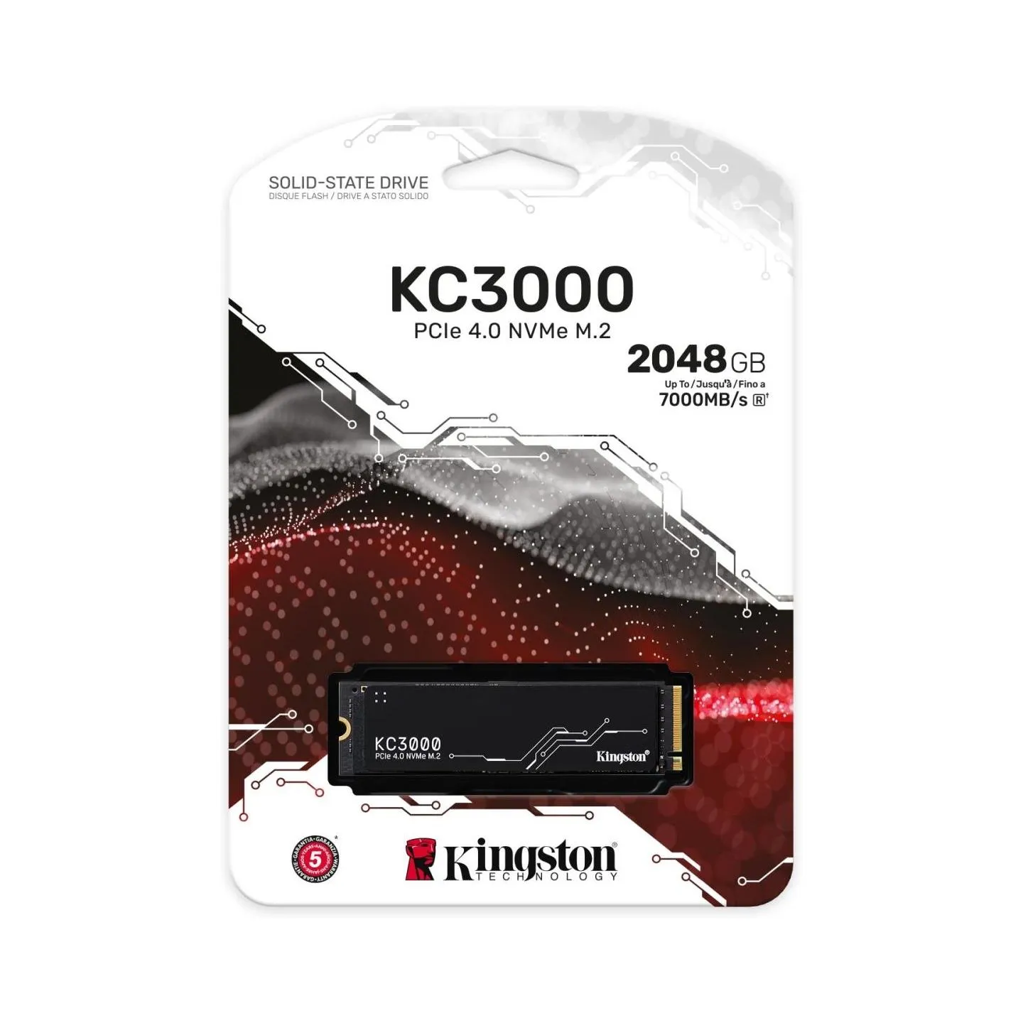 Kingston | SSD | KC3000 | 2048 GB | SSD form factor M.2 2280 | Solid-state drive interface PCIe 4.0 NVMe M.2 | Read speed 7000 M