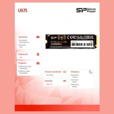 Silicon Power SSD US75 1TB M.2 PCIe NVMe