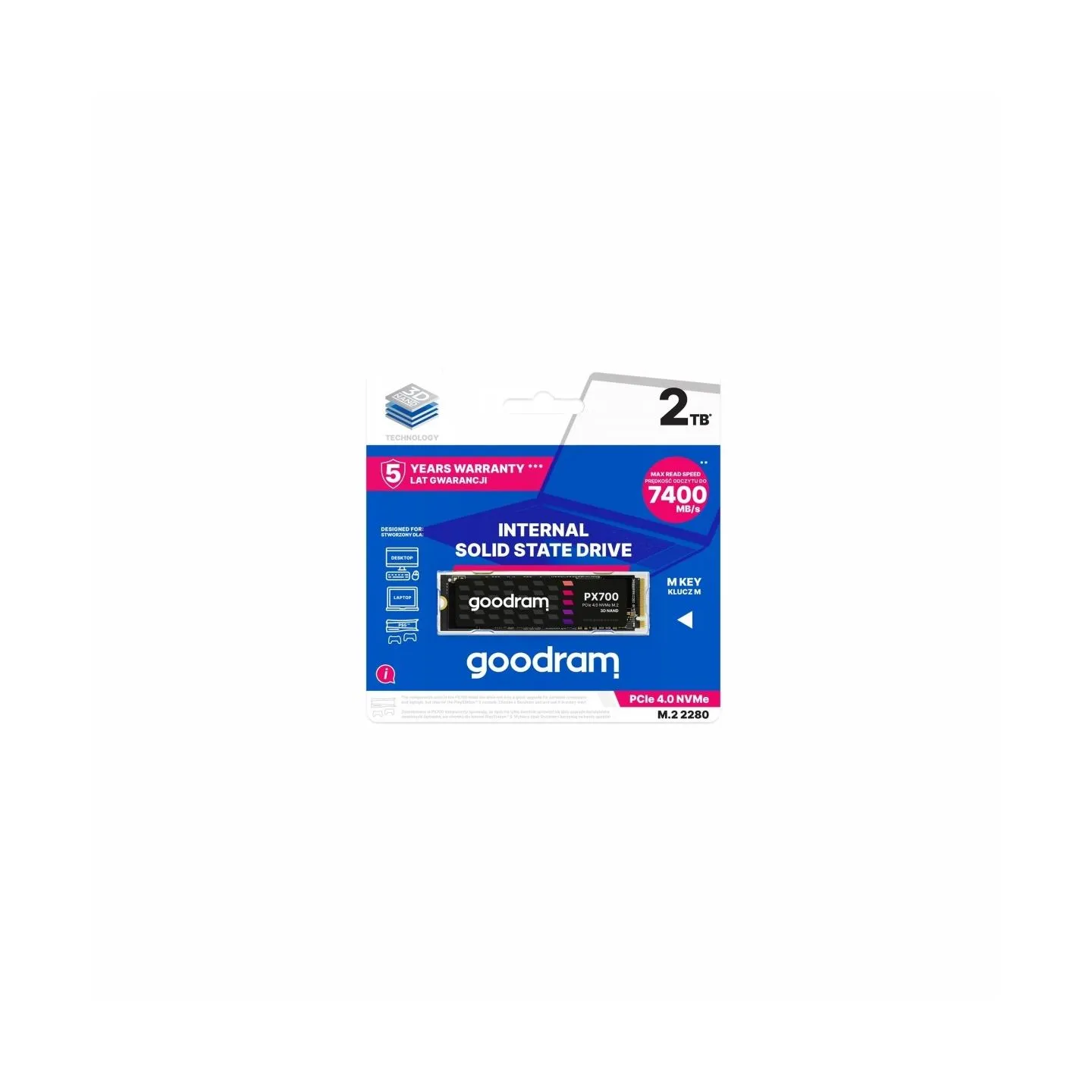 Goodram SSD PX700 M.2 PCIe 4x4 2TB