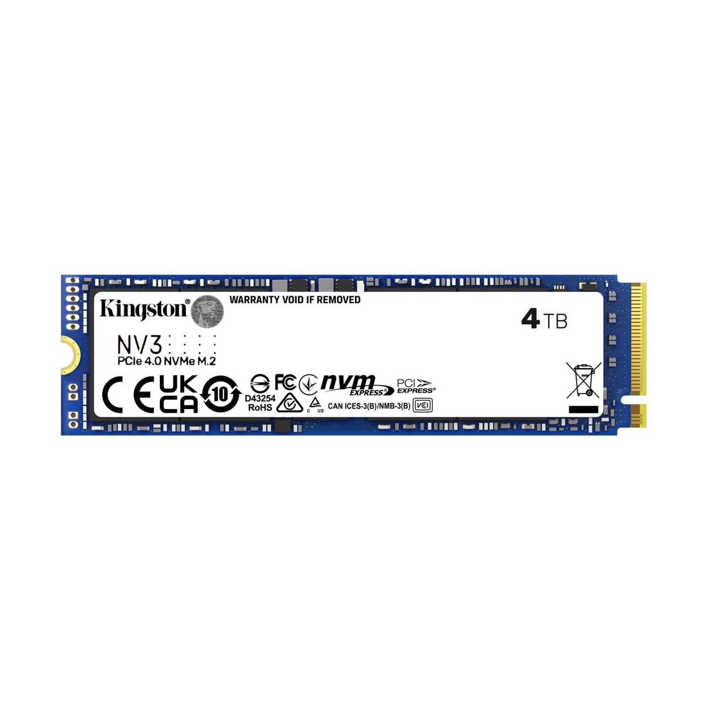 Kingston NV3 4TB M.2 2280 PCI-e 4.0 NVMe 6000/5000 SSD