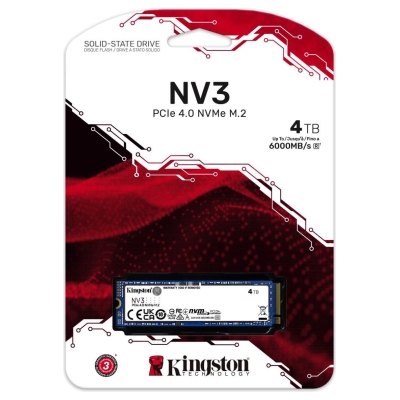 Kingston 4TB NV3 M.2 2280 NVMe SSD