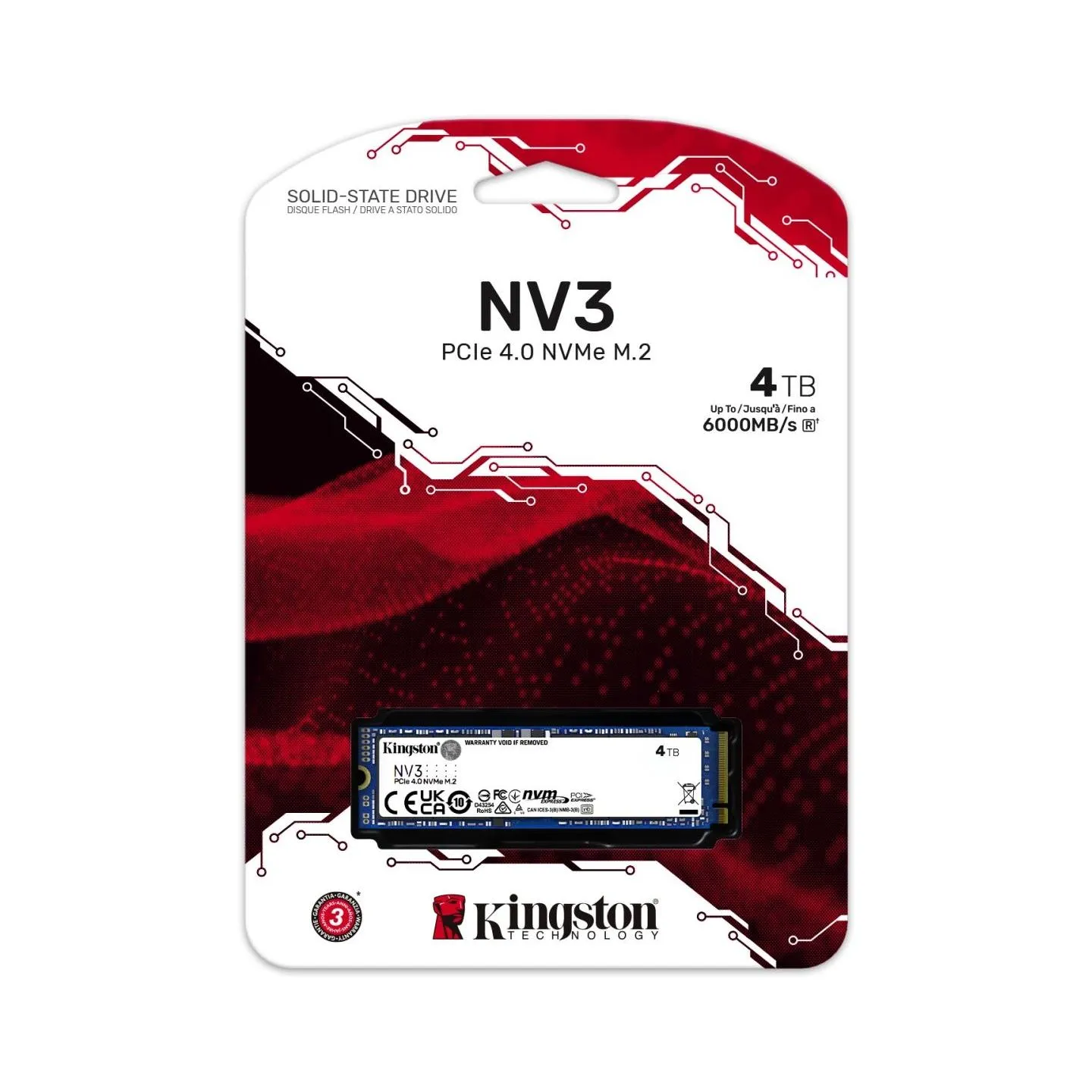 Kingston 4TB NV3 M.2 2280 NVMe SSD