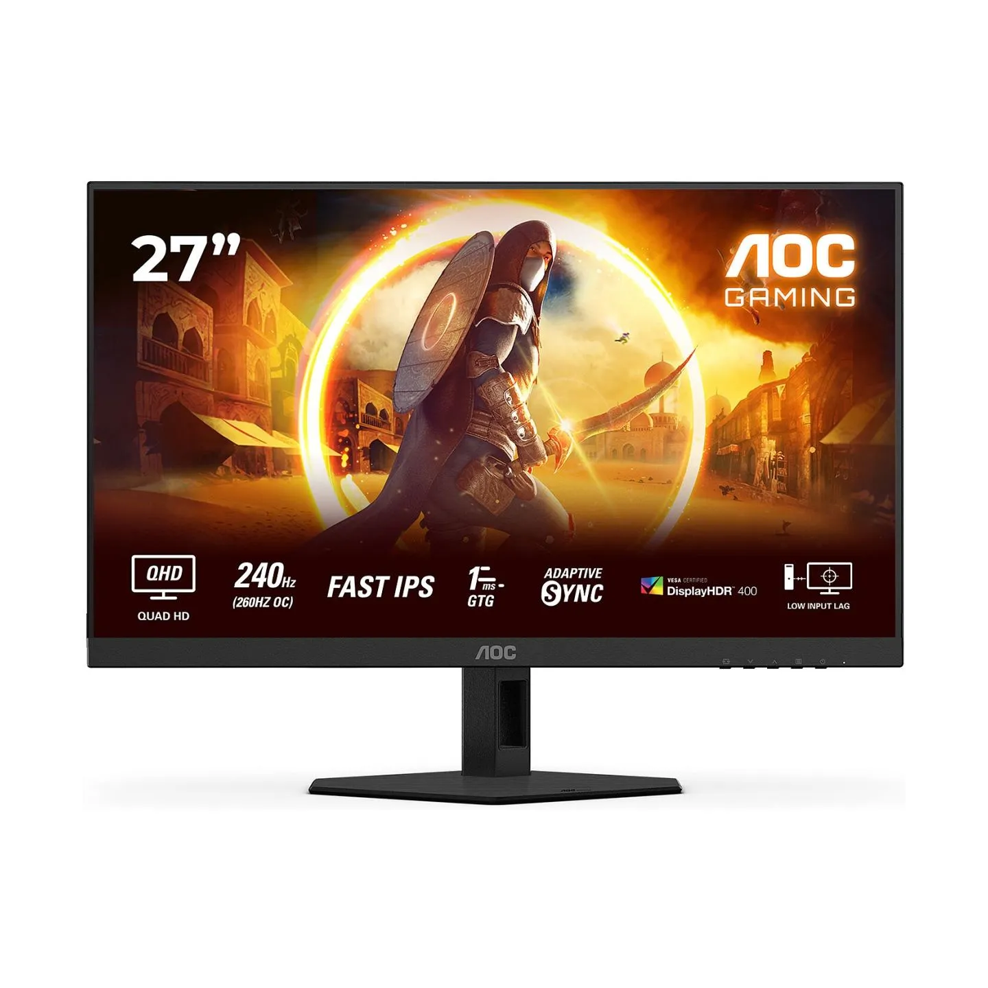 AOC | Q27G4ZR | 27 " | Fast IPS | QHD | 16:9 | 240 Hz | 1 ms | 2560 x 1440 pixels | 400 cd/m² | HDMI ports quantity 2 | Black