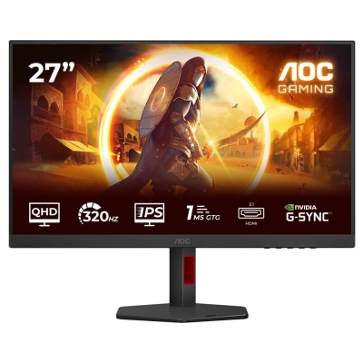 AOC | Q27G4SRU | 27 " | Fast IPS | QHD | 16:9 | 320 Hz | 0.3 ms | 2560 x 1440 pixels | 400 cd/m² | HDMI ports quantity 2 | Black