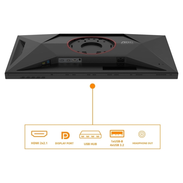 AOC | U27G4XM | 27 " | Fast IPS | UHD | 16:9 | 160 Hz | 1 ms | 3840 x 2160 pixels | 1200 cd/m² | HDMI ports quantity 1 | Black
