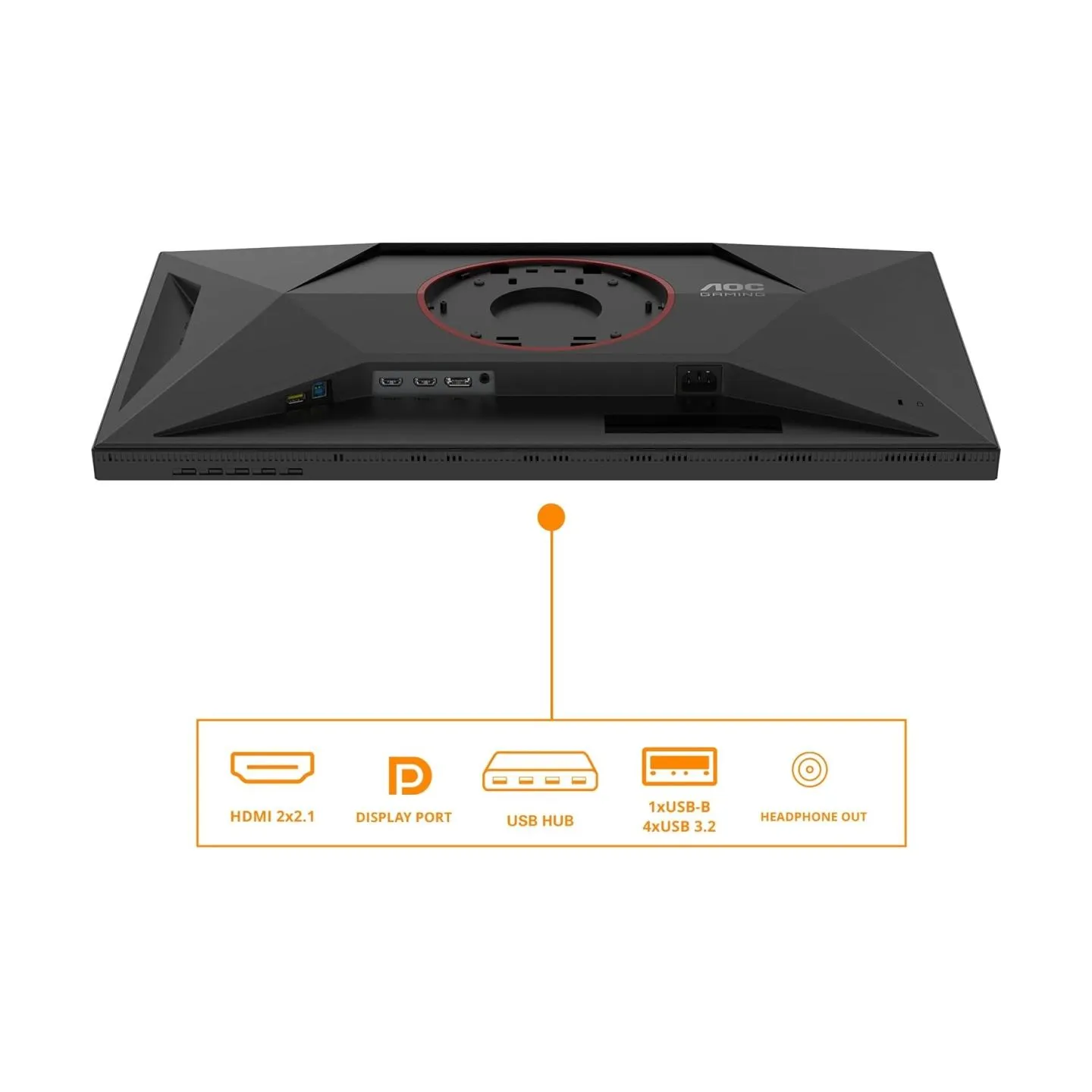 AOC | U27G4XM | 27 " | Fast IPS | UHD | 16:9 | 160 Hz | 1 ms | 3840 x 2160 pixels | 1200 cd/m² | HDMI ports quantity 1 | Black