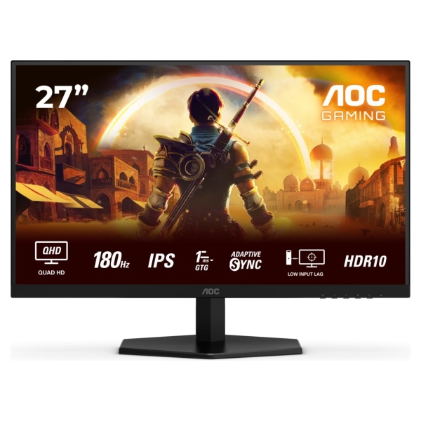 AOC | Q27G42XE | 27 " | IPS | QHD | 16:9 | 180 Hz | 1 ms | 2560 x 1440 pixels | 300 cd/m² | HDMI ports quantity 2 | Black