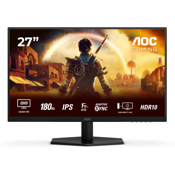 AOC | Q27G42XE | 27 " | IPS | QHD | 16:9 | 180 Hz | 1 ms | 2560 x 1440 pixels | 300 cd/m² | HDMI ports quantity 2 | Black
