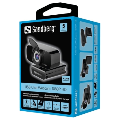 Sandberg USB Chat Webcam 1080P HD