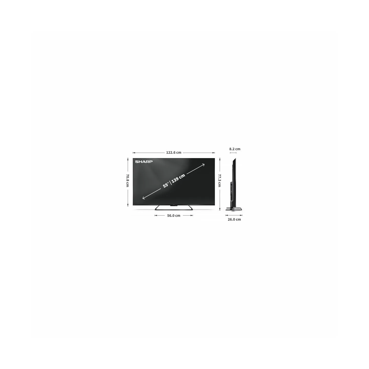Sharp TV LED 55 inches 55HR7465E