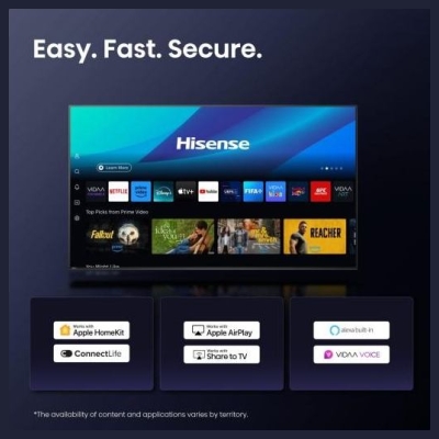Hisense UHD QLED Smart TV | 65E7Q | 65" | Smart TV | VIDAA OS | UHD | Black