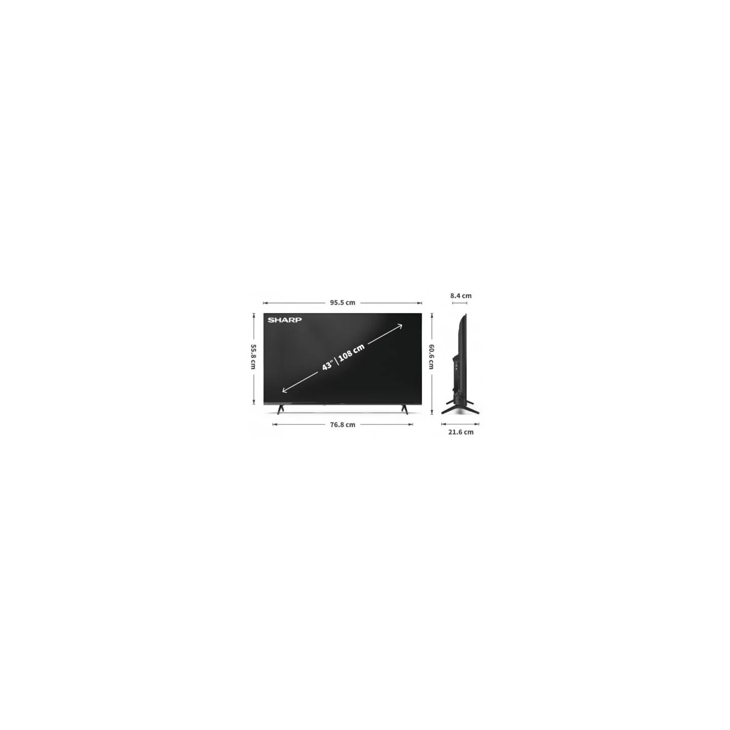 Sharp TV LED 43 cale 43HE2445E
