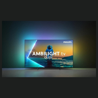 Philips OLED 4K Ambilight TV | 77OLED820/12 | 77 | Smart TV | Google TV | UHD | Grey