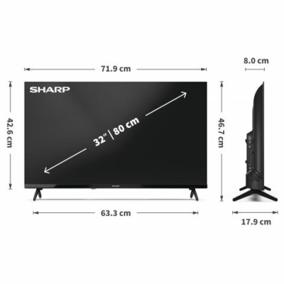 Sharp TV LED 32 inches 32HA1405E