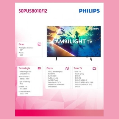 Philips TV LED 50 inches 50PUS8010/12