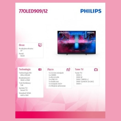 Philips TV 77 inches OLED 77OLED909/12