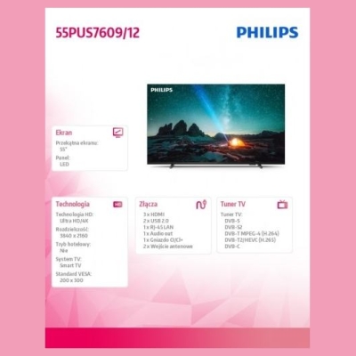 Philips TV 55 inches LED 55PUS7609/12