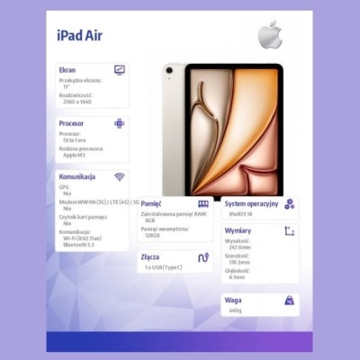 Apple IPAD AIR 11 WIFI 128GB STL