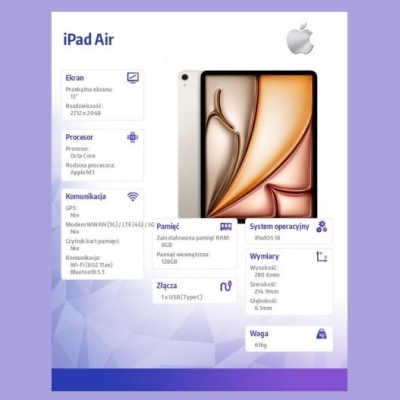 Apple IPAD AIR 13 WIFI 128GB STL