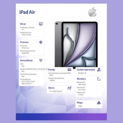 Apple IPAD AIR 13 WIFI 128GB SPG