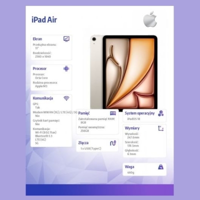 Apple IPAD AIR 11 WF CL 256GB STL