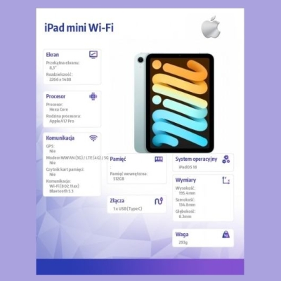 Apple iPad mini Wi-Fi 512GB Blue