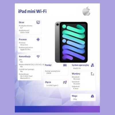 Apple iPad mini Wi-Fi 256GB Space Gray