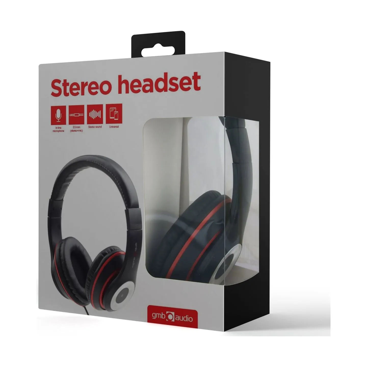 Gembird | Stereo headset, "Los Angeles" + microphone, passive noise canceling | Black
