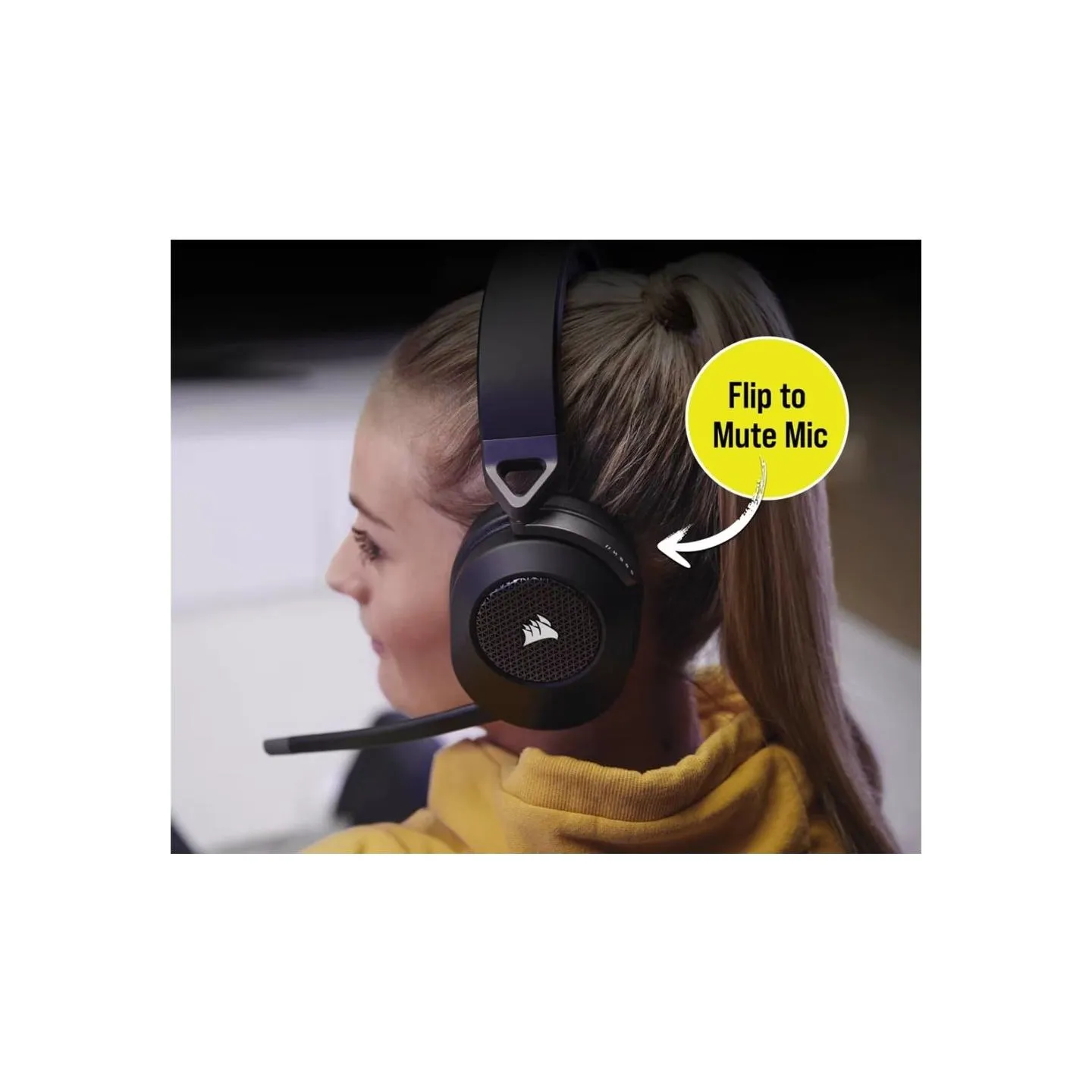 Corsair | Gaming Headset | HS65 | Wireless | Over-Ear | Microphone | Carbon | Wireless