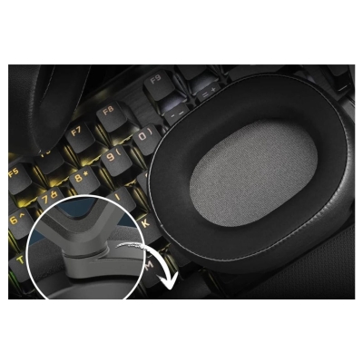 Corsair | Gaming Headset | HS65 | Wireless | Over-Ear | Microphone | Carbon | Wireless