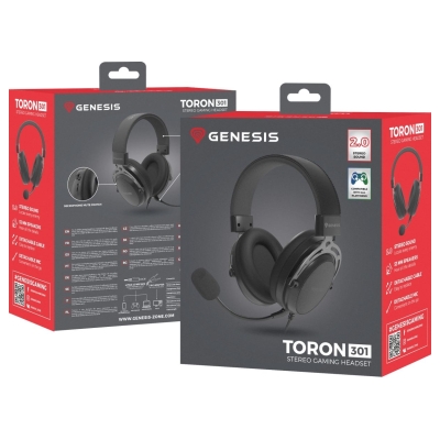 Genesis | Gaming Headset | Toron 301 | Wired | Over-Ear | Microphone | Black