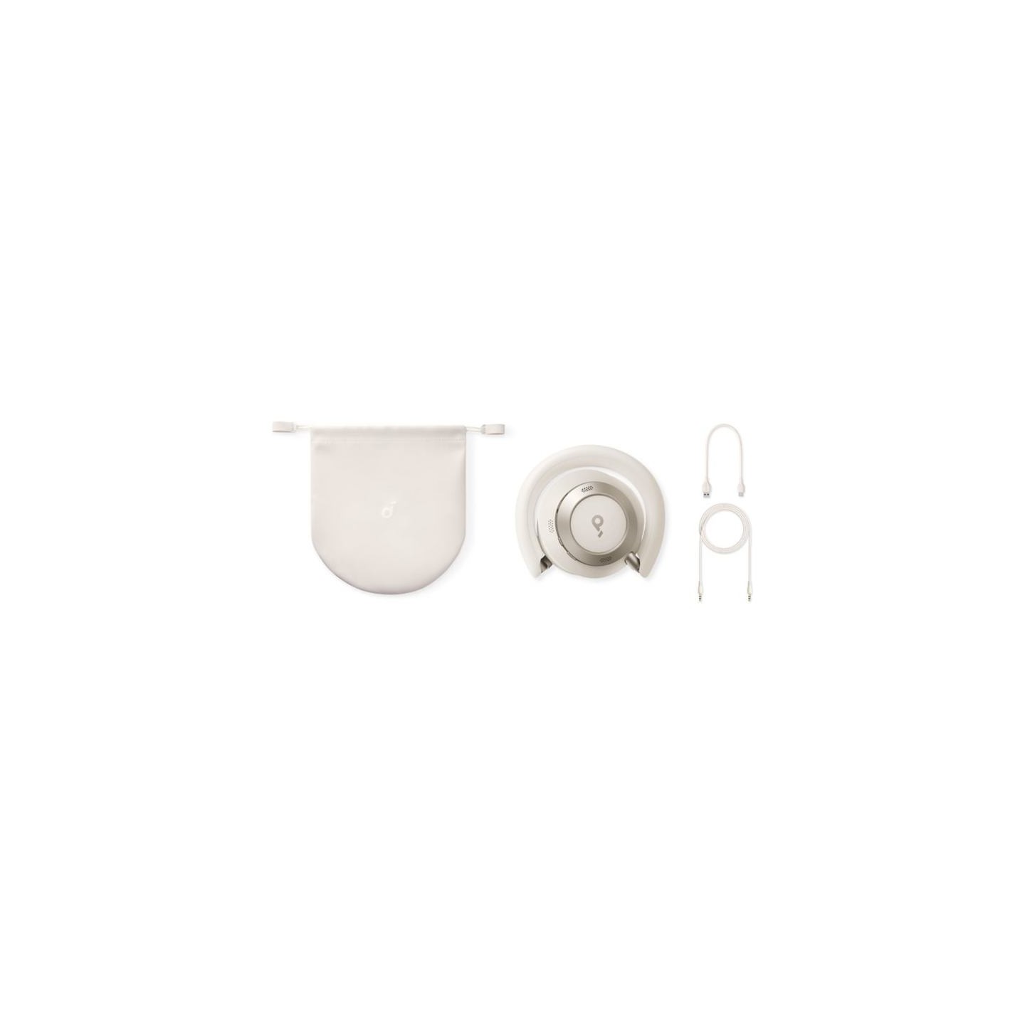 Anker Soundcore | Foldable Headphones | Space One Pro | Bluetooth | Over-ear | Microphone | Cream White | Wireless