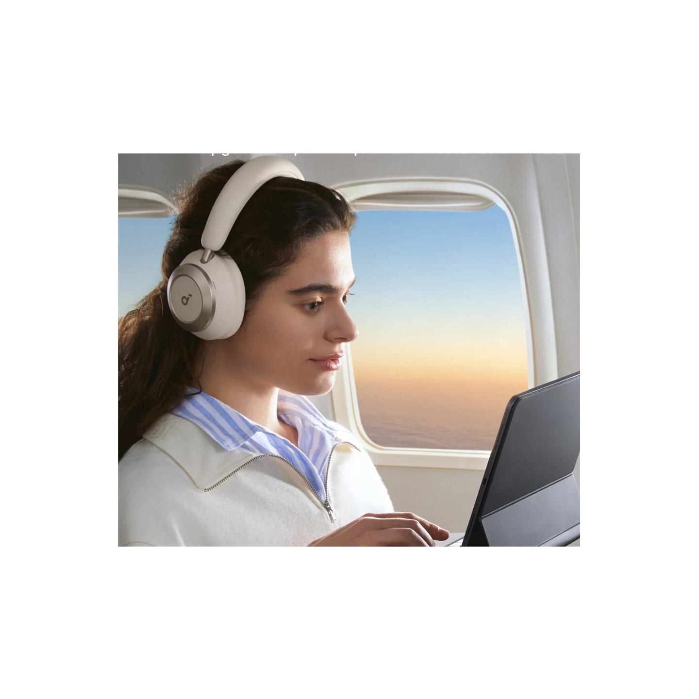 Anker Soundcore | Foldable Headphones | Space One Pro | Bluetooth | Over-ear | Microphone | Cream White | Wireless