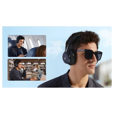 Anker Soundcore | Headphones | Space One | Bluetooth | Over-ear | Microphone | Jet Black | Wireless