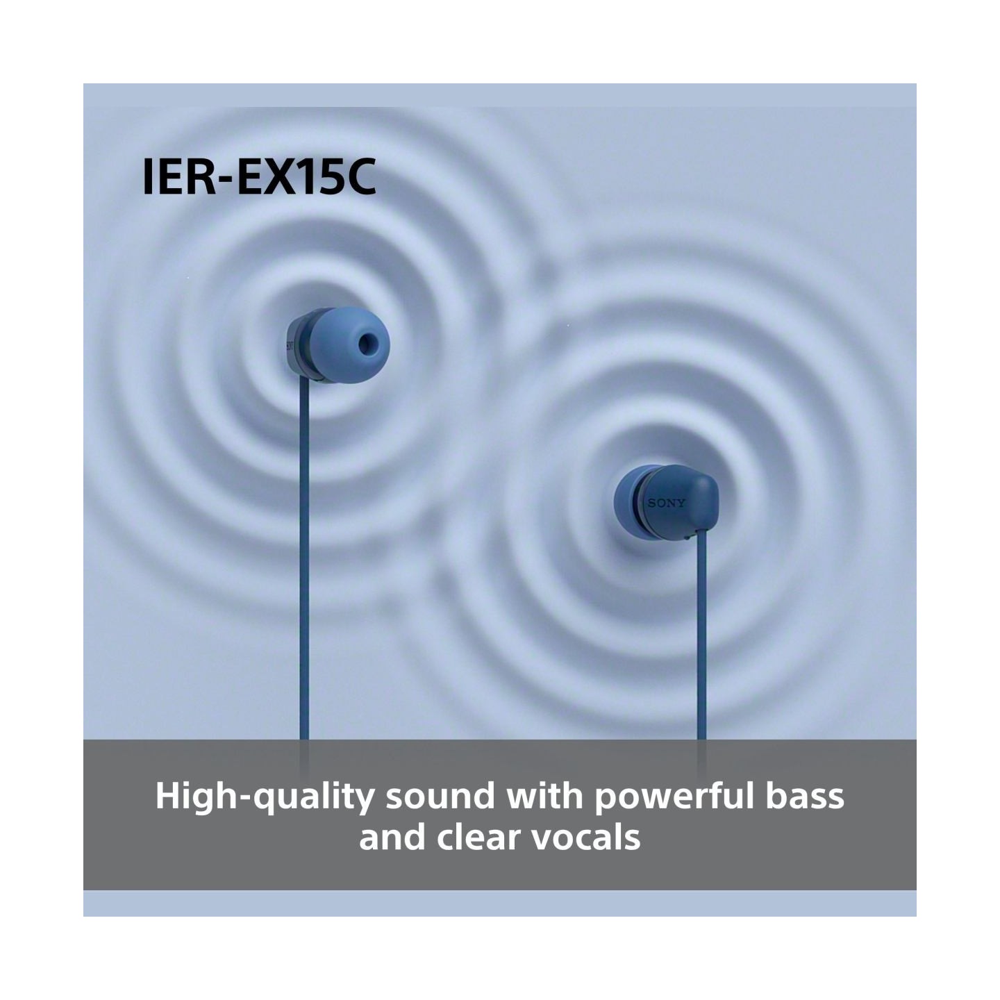 Sony Earbuds | IER‑EX15C | Wired | In-ear | Microphone | Blue