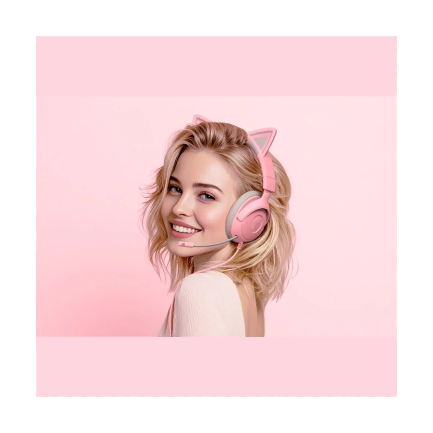 Razer Gaming Headset | Kraken Kitty V3 X | Wired | Over-Ear | Microphone | Quartz