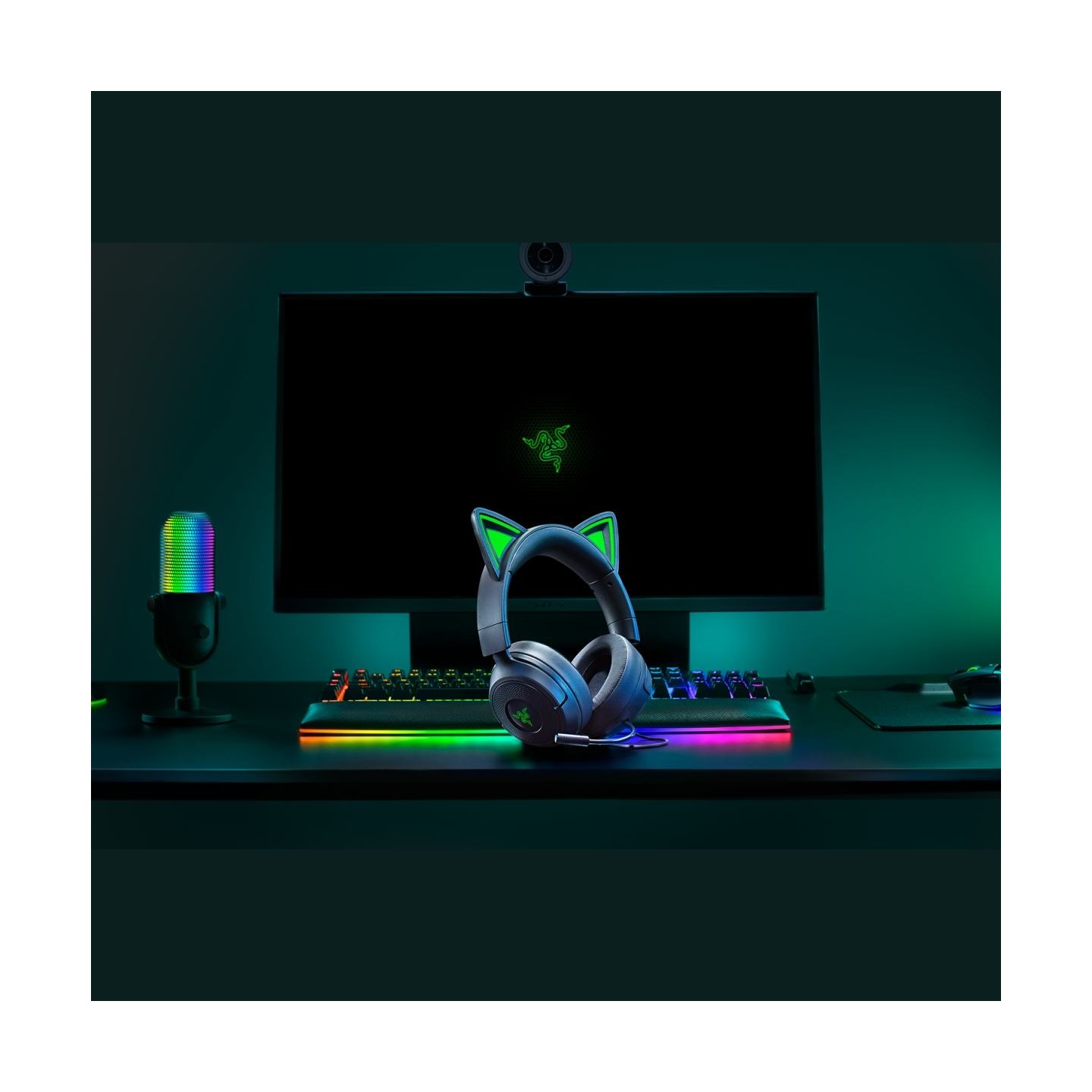 Razer Gaming Headset | Kraken Kitty V3 X | Wired | Over-Ear | Microphone | Black