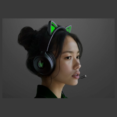 Razer Gaming Headset | Kraken Kitty V3 X | Wired | Over-Ear | Microphone | Black