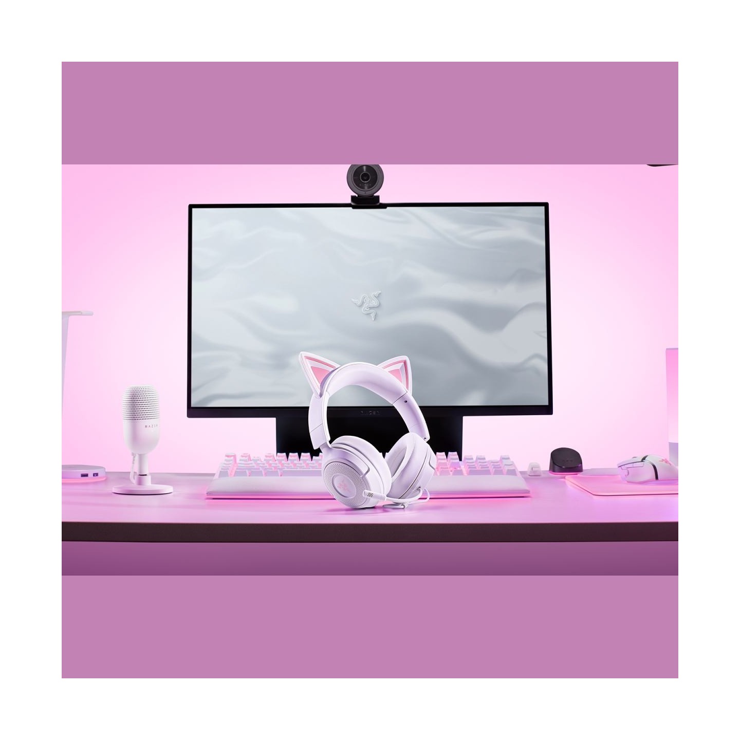 Razer Gaming Headset | Kraken Kitty V3 X | Wired | Over-Ear | Microphone | White