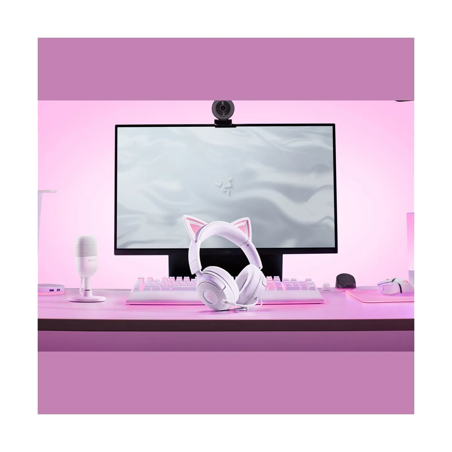 Razer Gaming Headset | Kraken Kitty V3 X | Wired | Over-Ear | Microphone | White