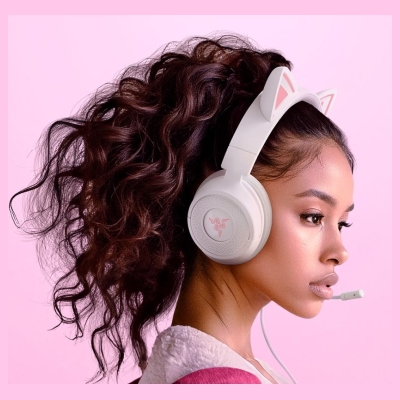 Razer Gaming Headset | Kraken Kitty V3 X | Wired | Over-Ear | Microphone | White