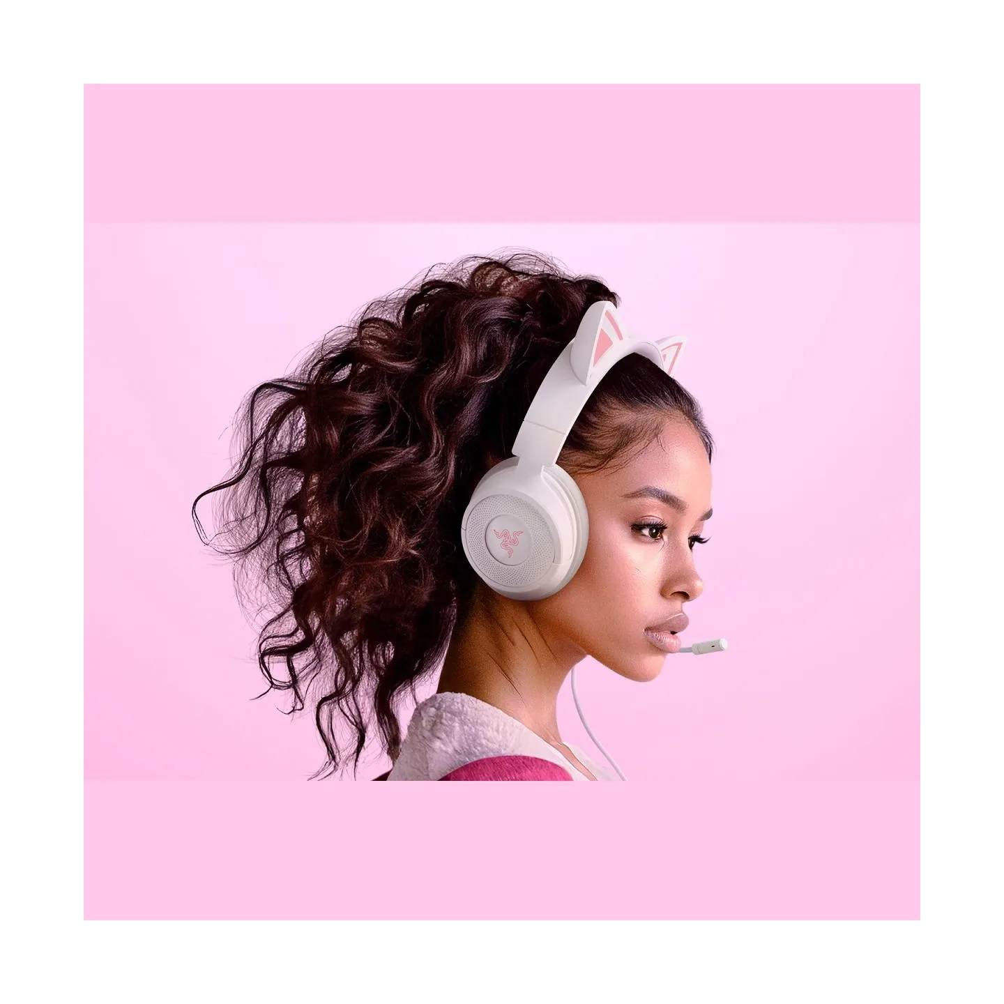 Razer Gaming Headset | Kraken Kitty V3 X | Wired | Over-Ear | Microphone | White