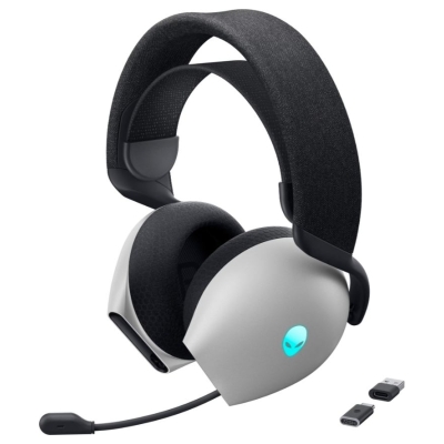 Dell Gaming Headset | Alienware Tri Mode AW725H | Bluetooth | Over-Ear | Microphone | Lunar Light | Noise canceling | Wireless