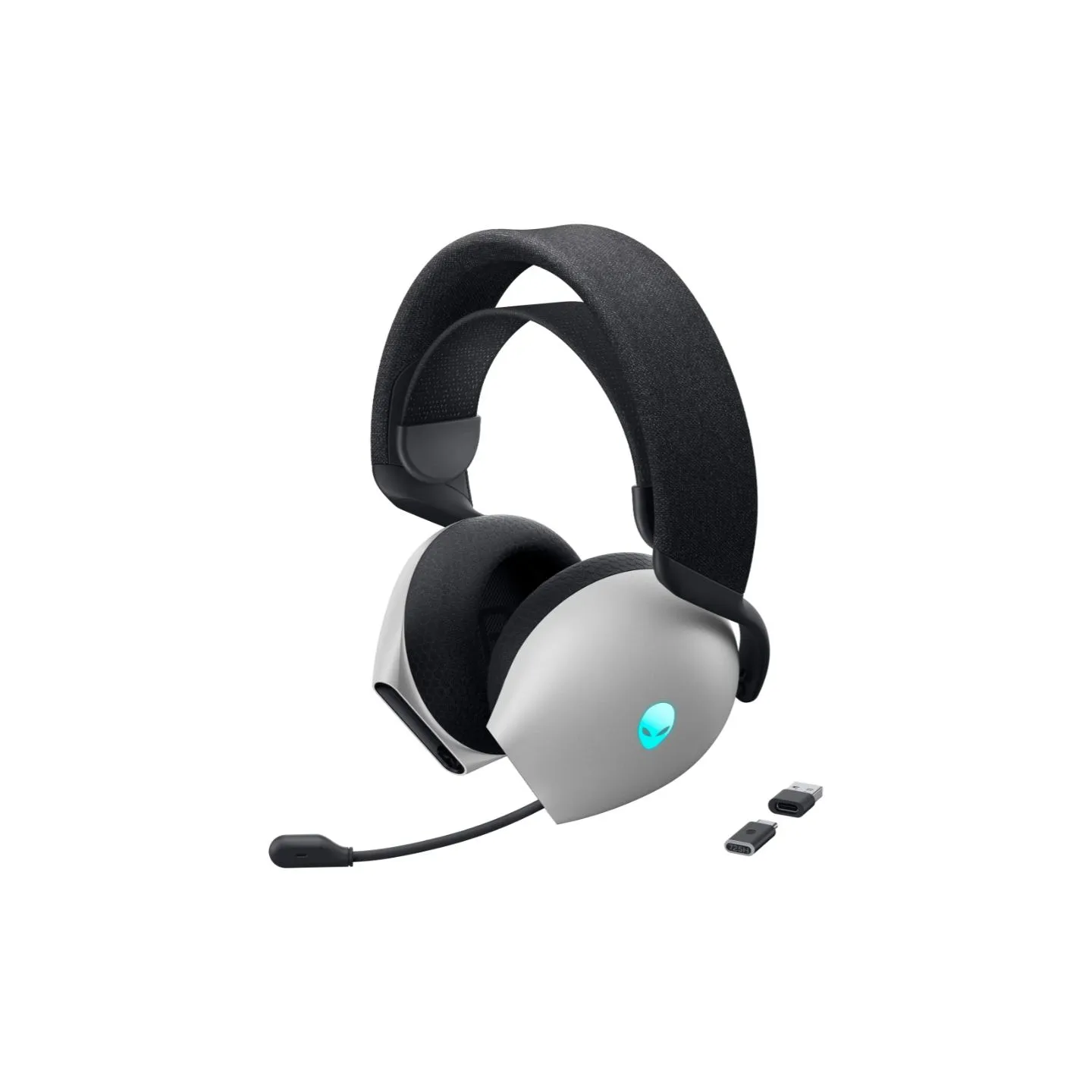 Dell Gaming Headset | Alienware Tri Mode AW725H | Bluetooth | Over-Ear | Microphone | Lunar Light | Noise canceling | Wireless